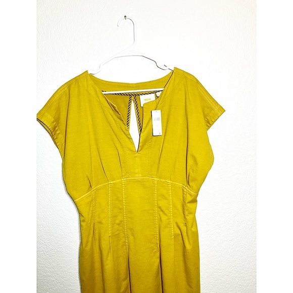 🔥MOVING SALE🔥 Anthropologie Maeve mustard dress NWT sz14 - Picture 5 of 7